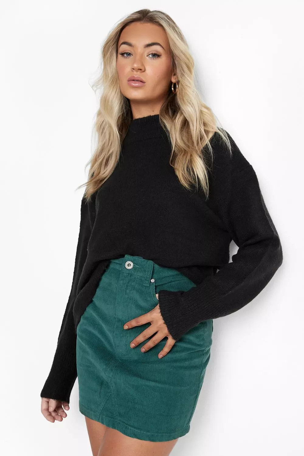 Green cord 2025 mini skirt